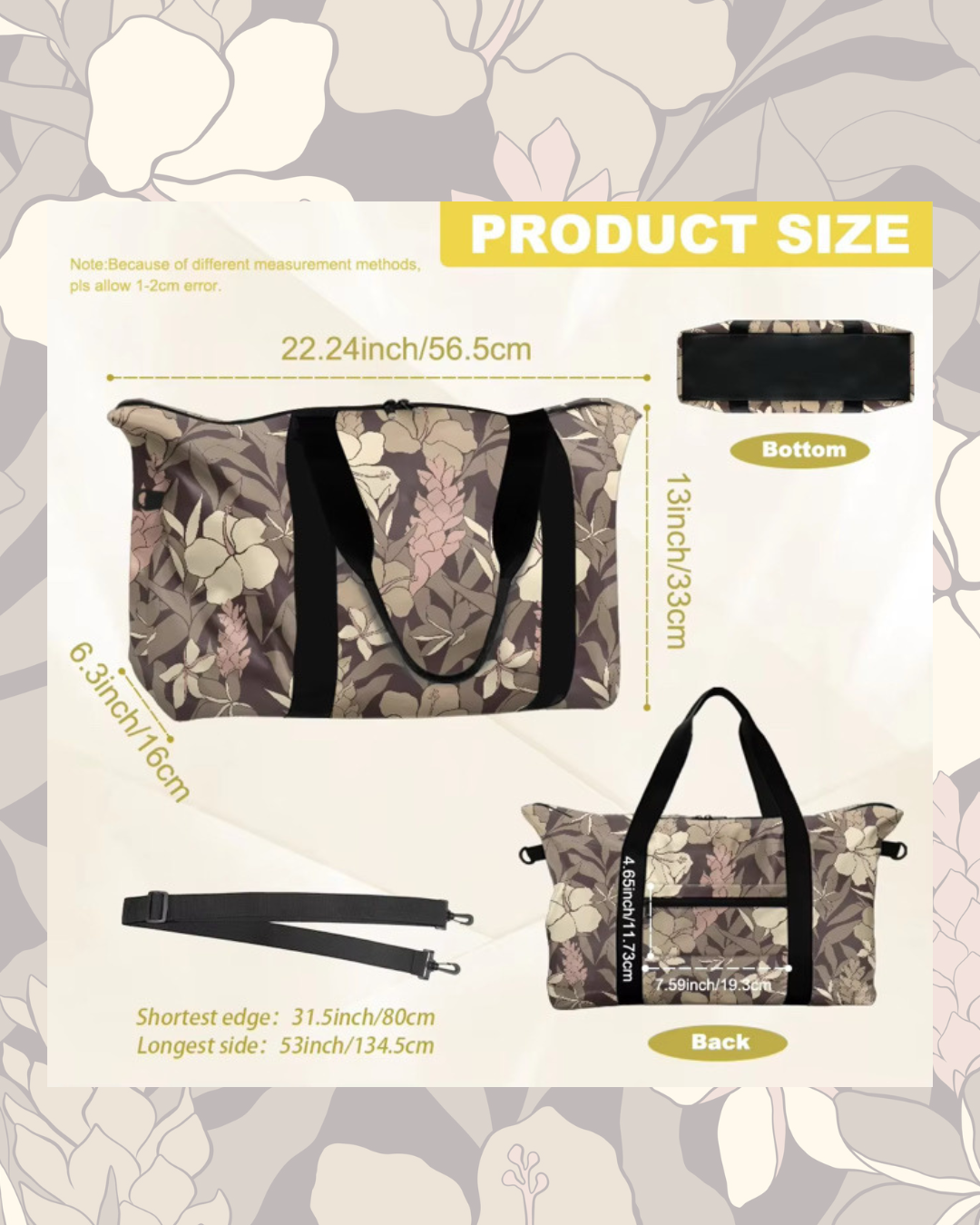 DUFFLE BAG TROPICAL BROWN