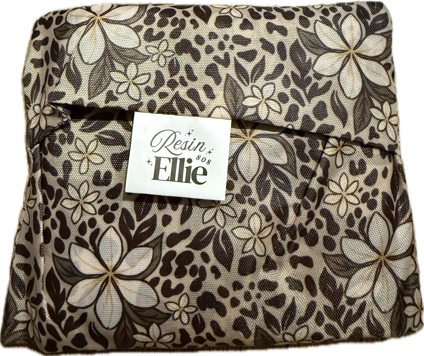 REUSABLE BAG LEOPARD PLUMERIA