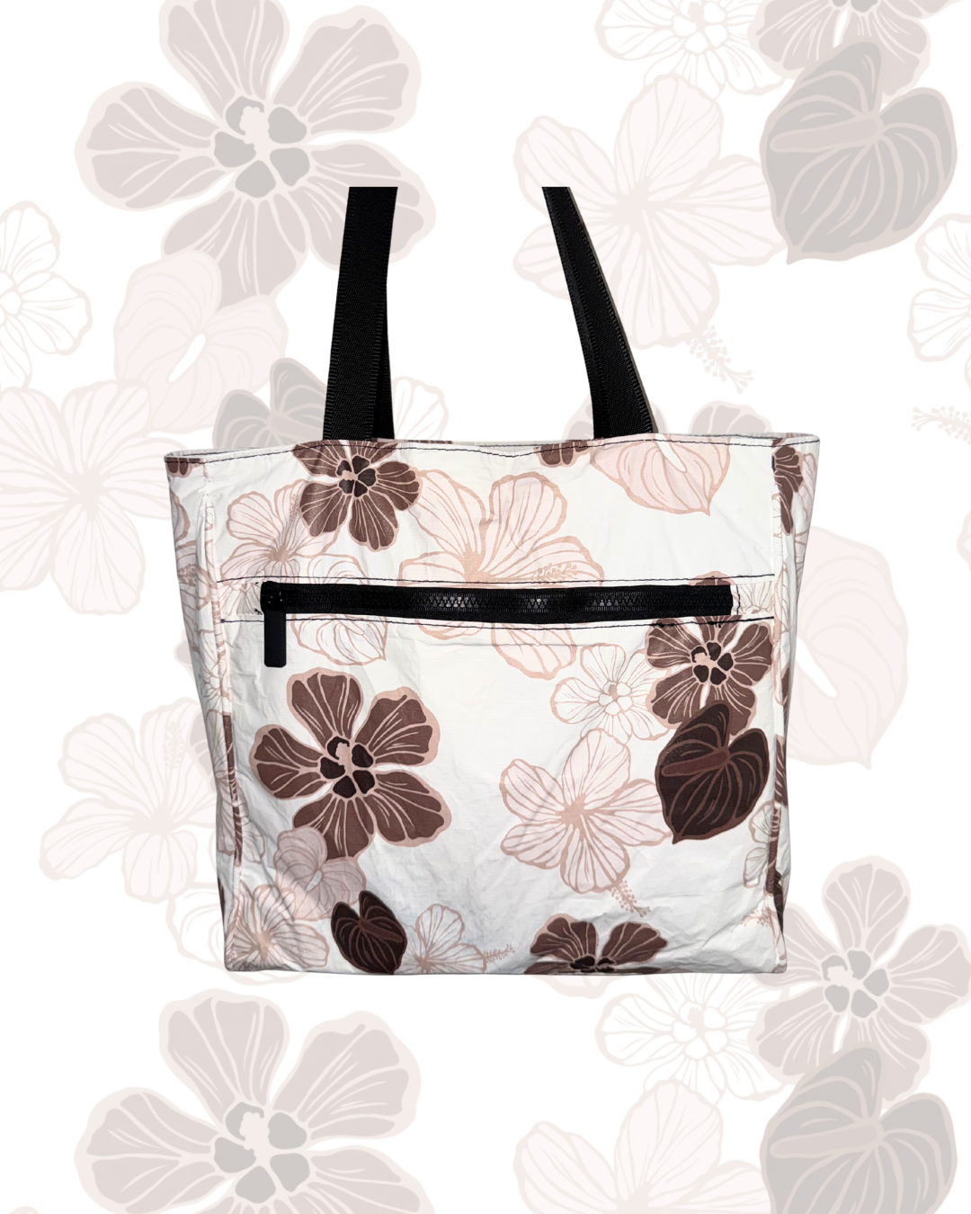 TOTE CREAM HIBISCUS HAU