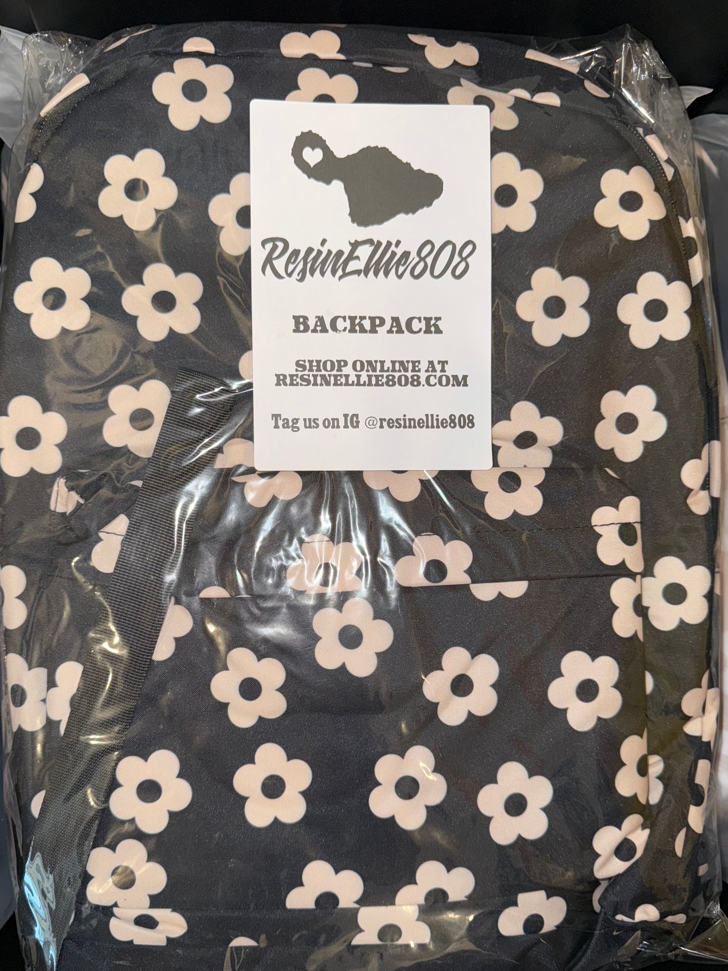 BACKPACK BLACK DAISY