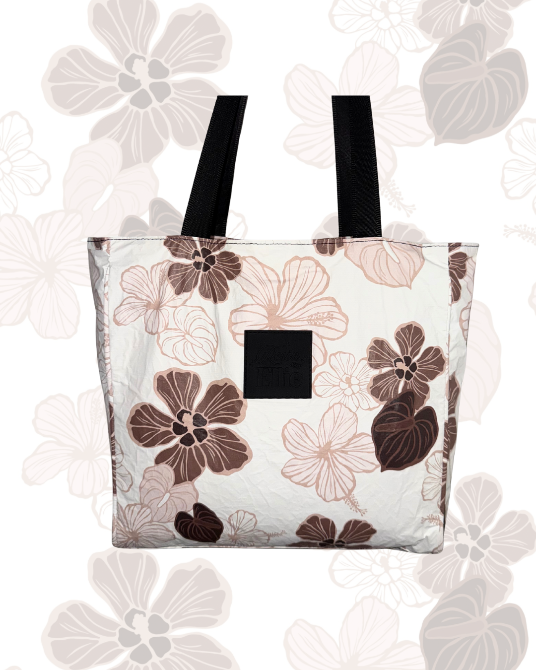 TOTE CREAM HIBISCUS HAU