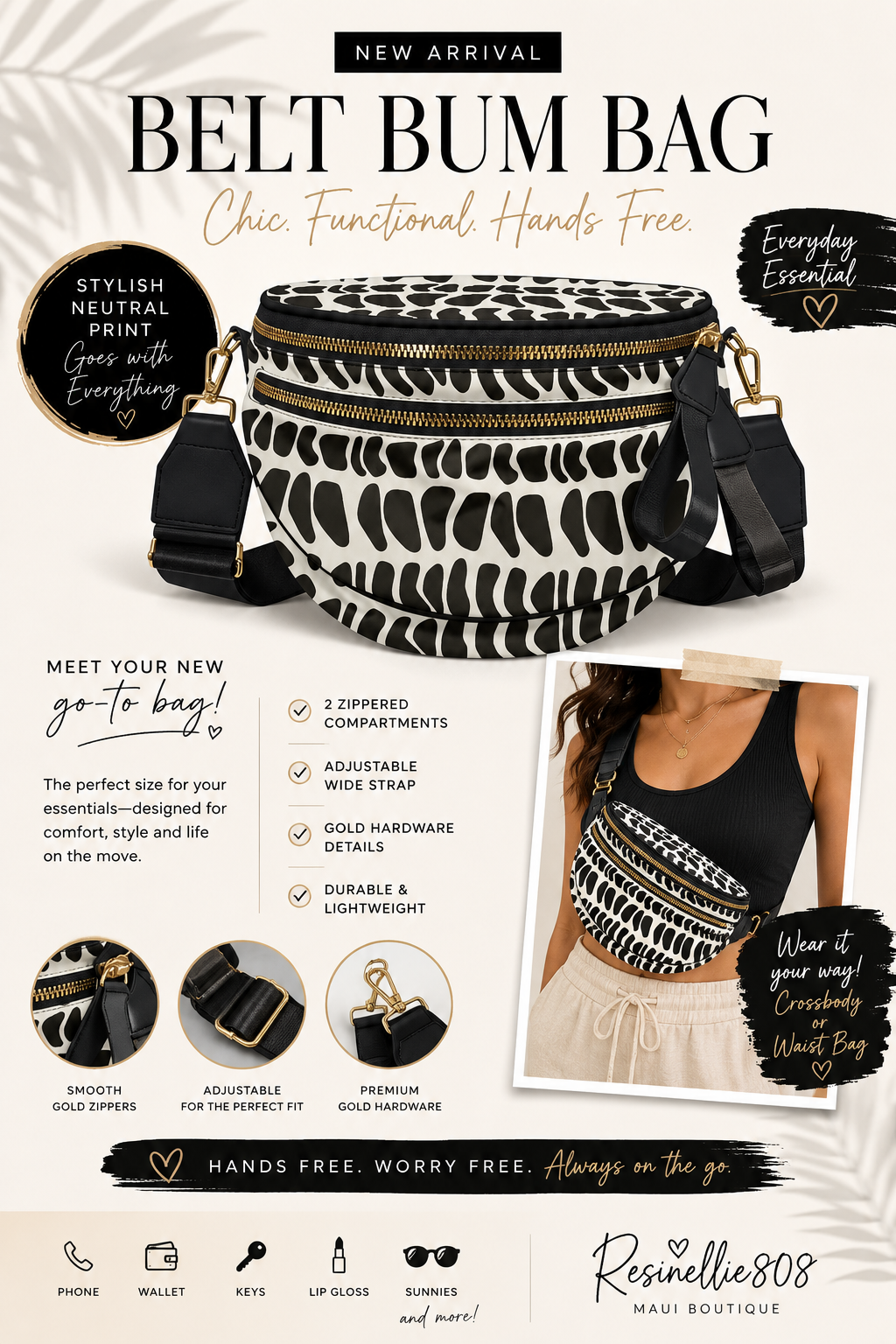 BELT BUM BAG HEBREW