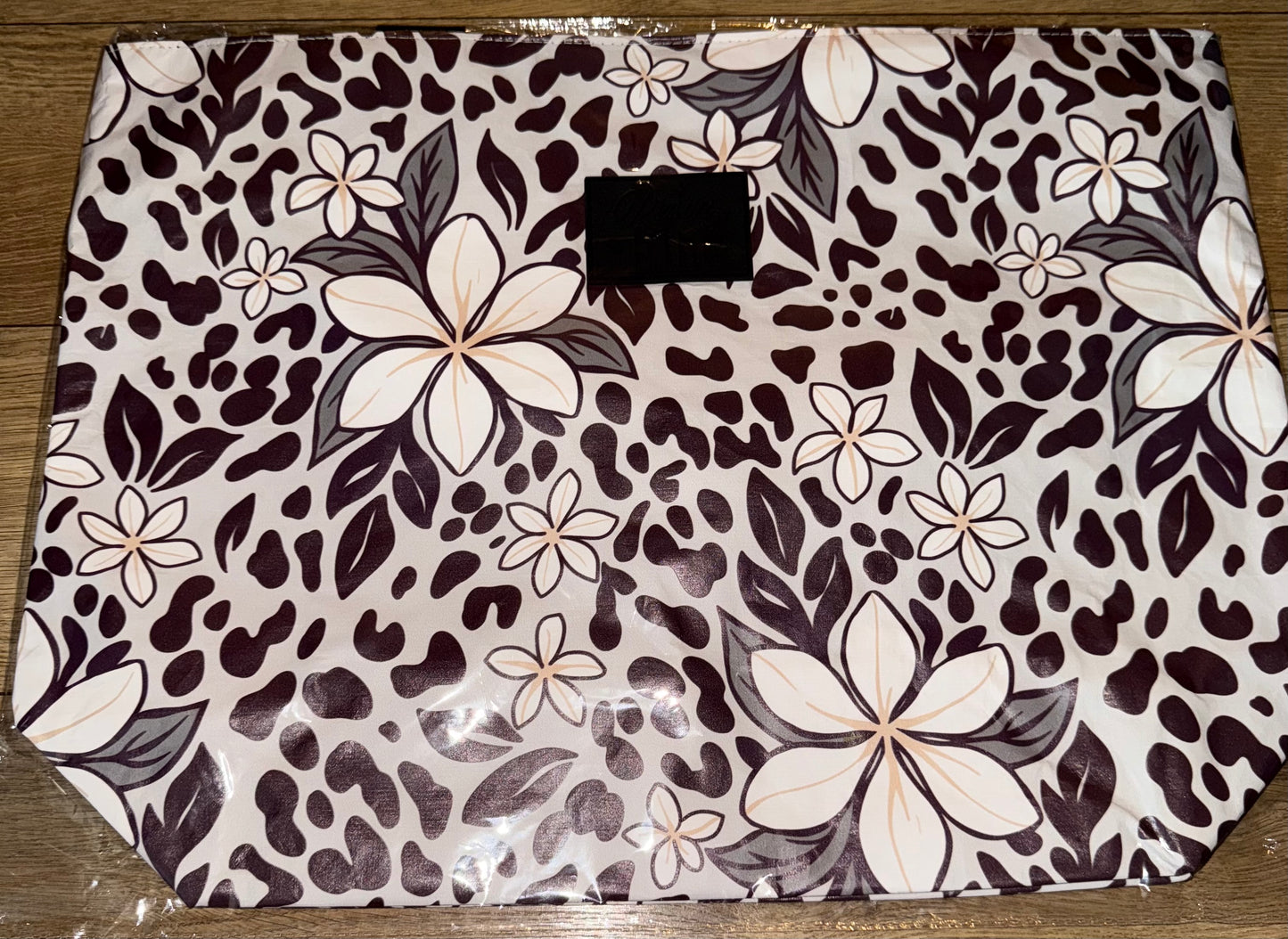 TOTE LEOPARD PLUMERIA
