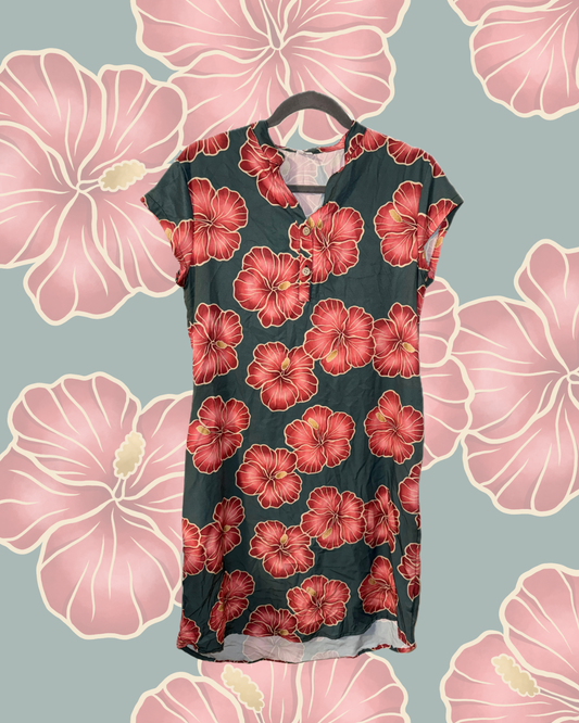 DRESS RED HIBISCUS