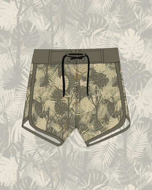 BOY'S SHORTS GREEN CAMO