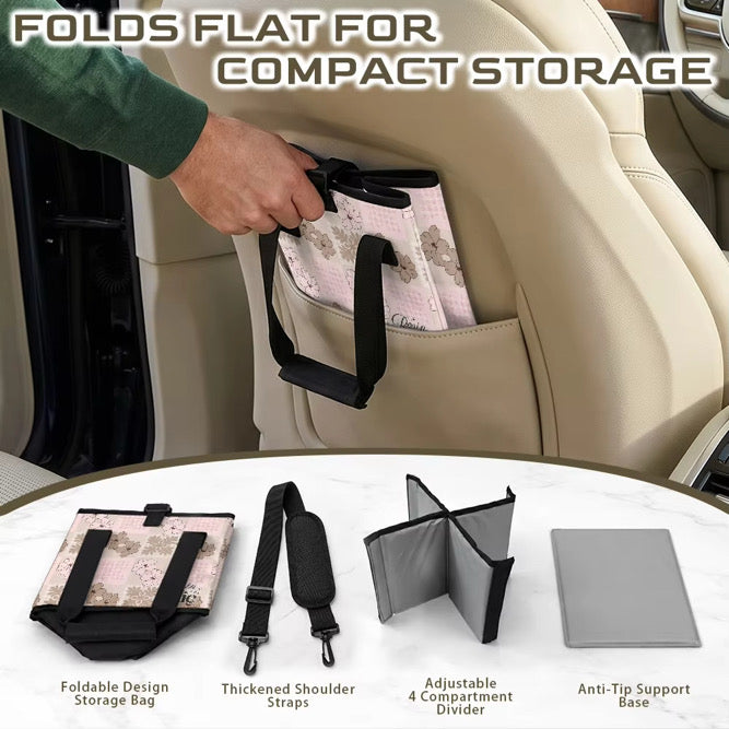 DRINK CARRIER TOTE PINK & BEIGE