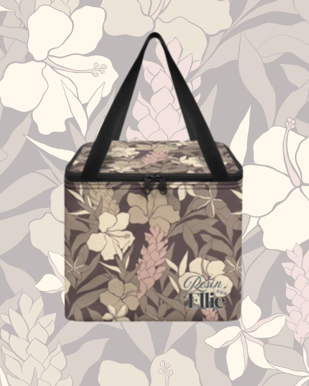 PLATE LUNCH COOLER BAG TROPICAL BROWN