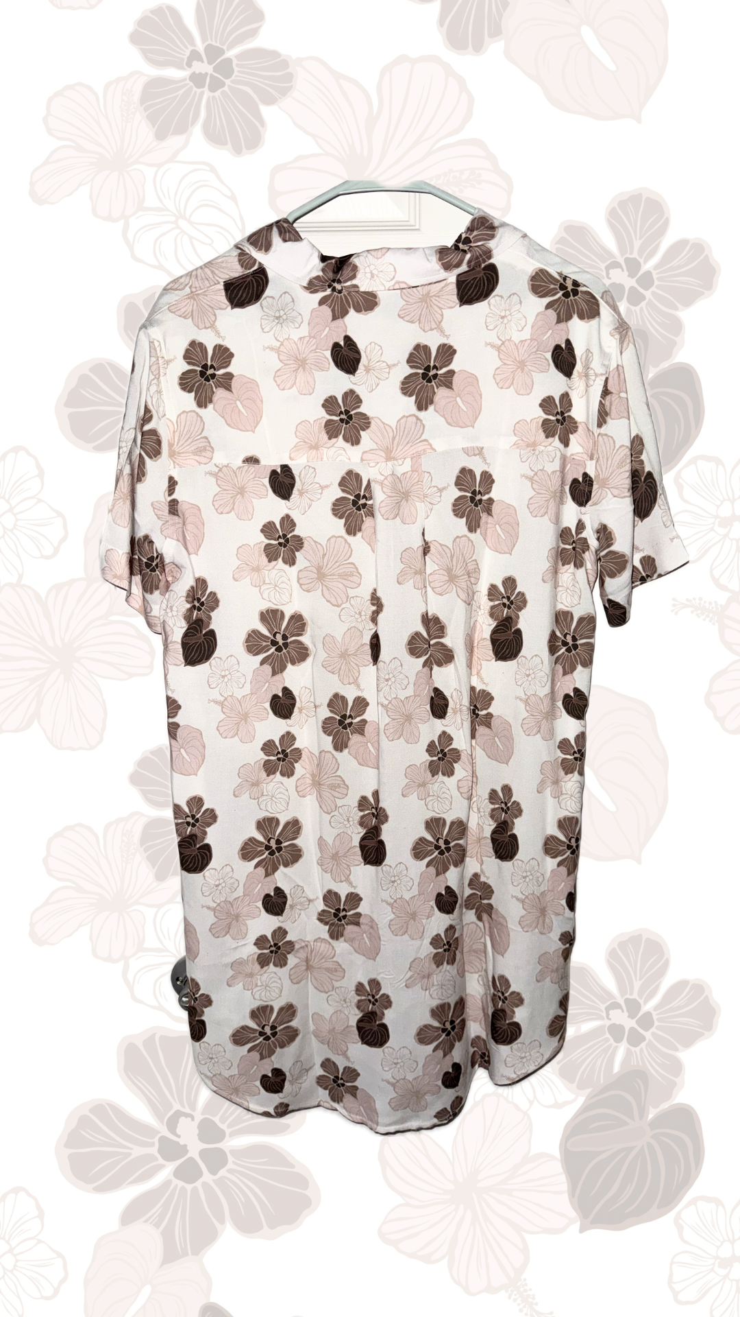 DRESS CREAM HIBISCUS HAU (RAYON)