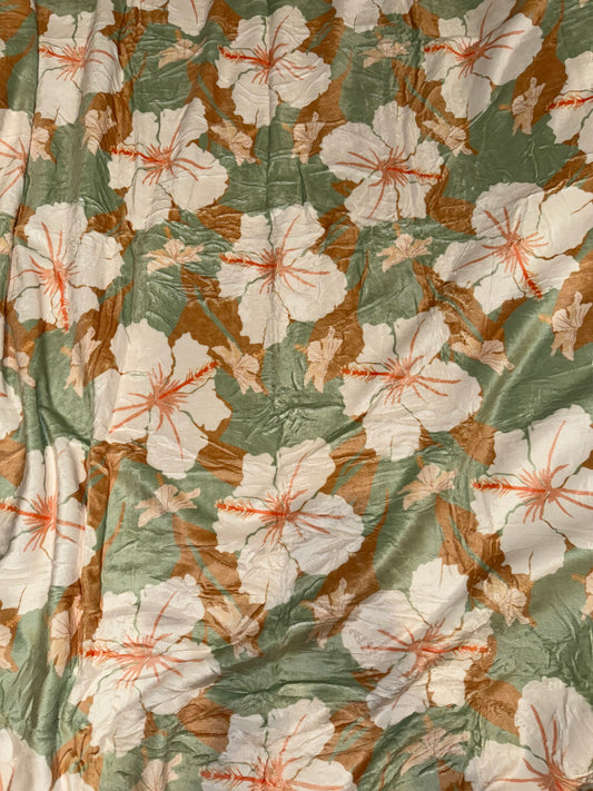 BLANKET HIBISCUS MINT 60x80"