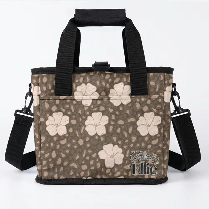 DRINK CARRIER TOTE DARK LEOPARD