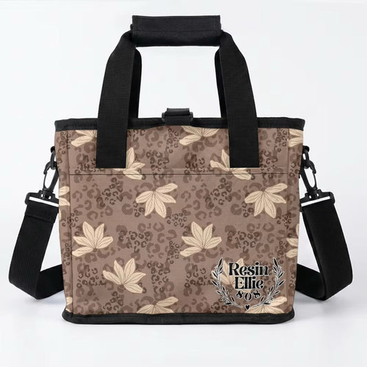 DRINK CARRIER TOTE LEOPARD NAUPAKA