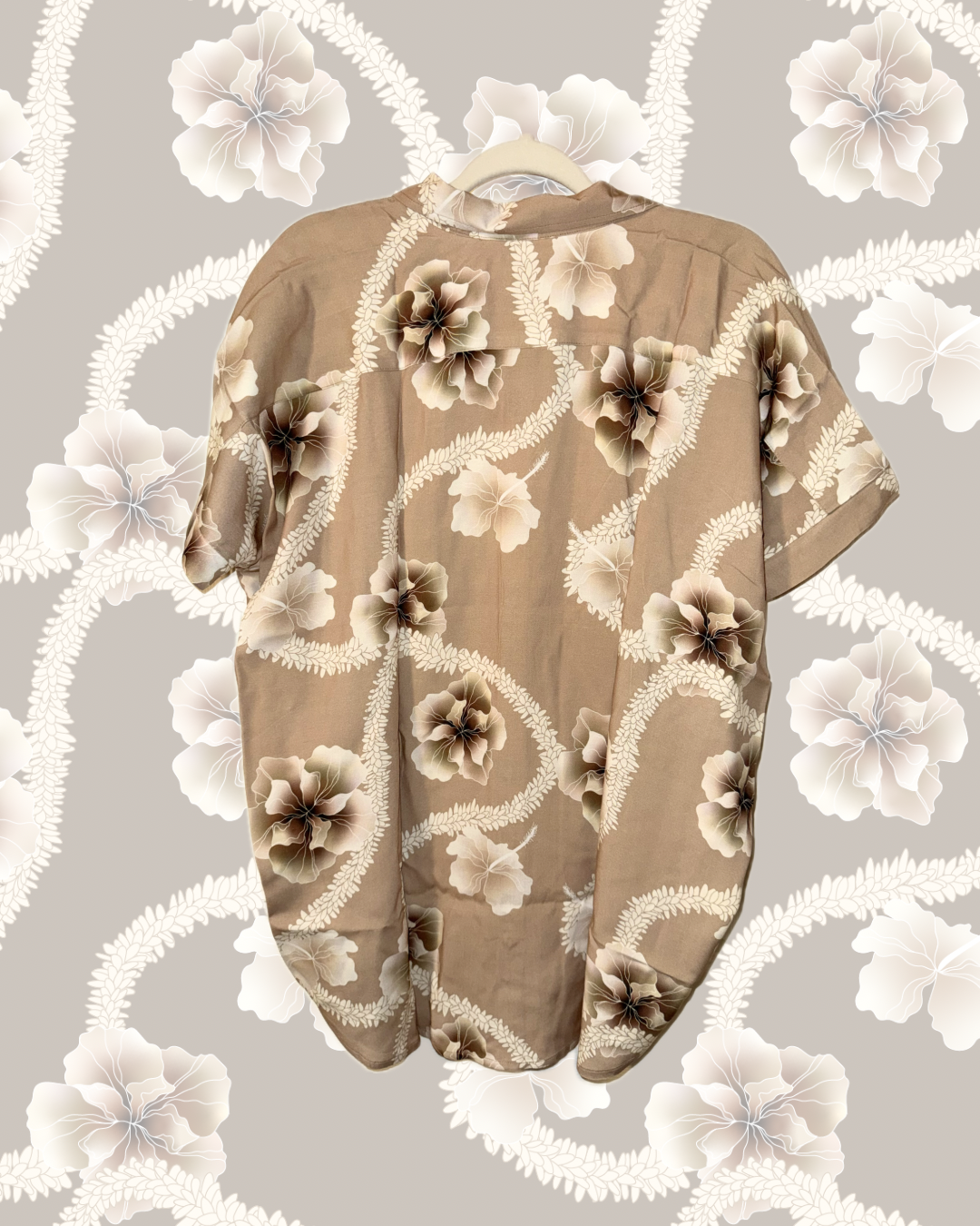 *PREORDER SHIRT HIBISCUS LEI 100% RAYON