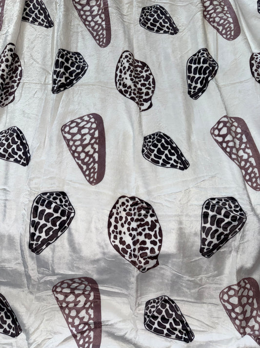 BLANKET SEASHELLS WHITE 60x80"