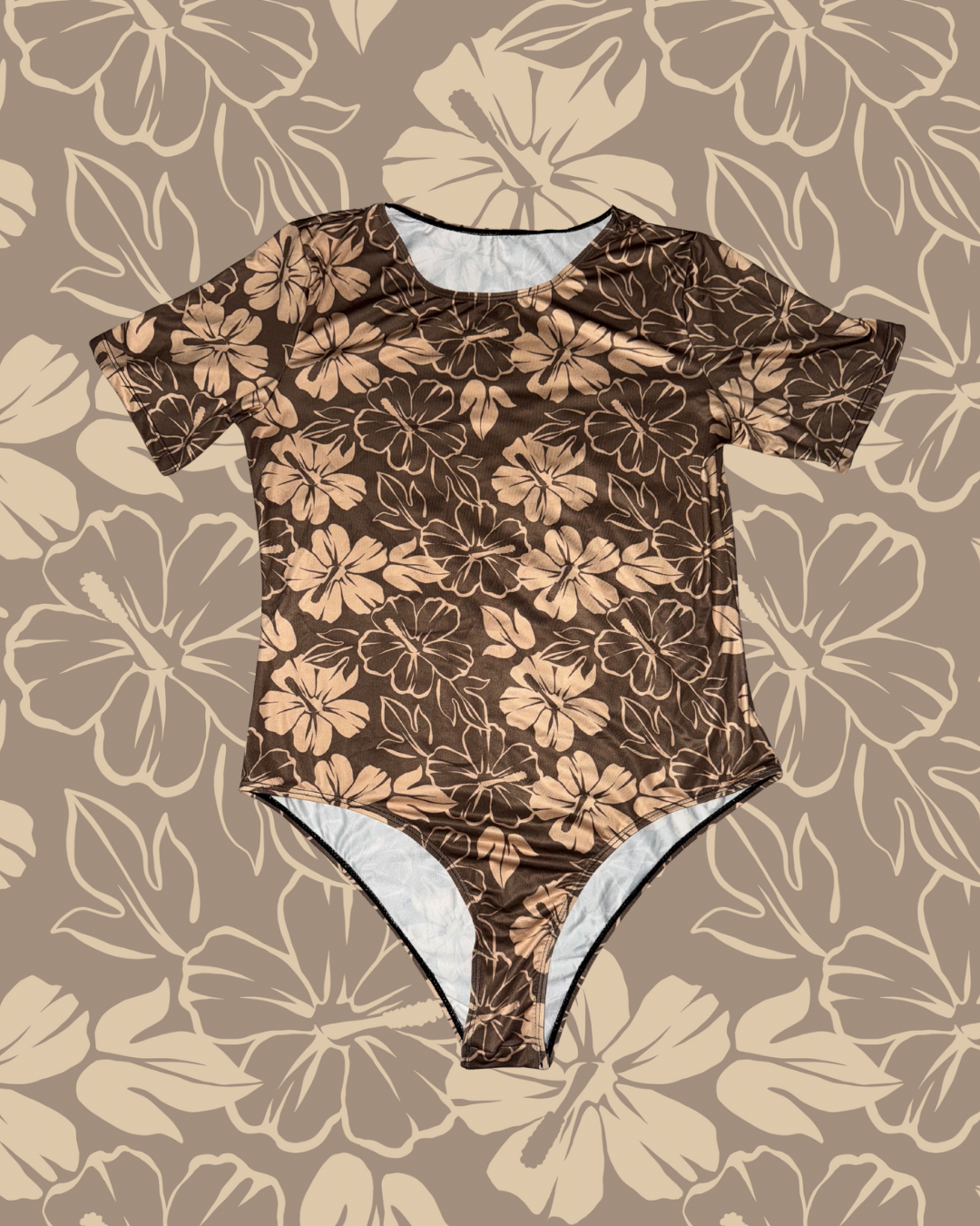 BODYSUIT HIBISCUS SLEEVES