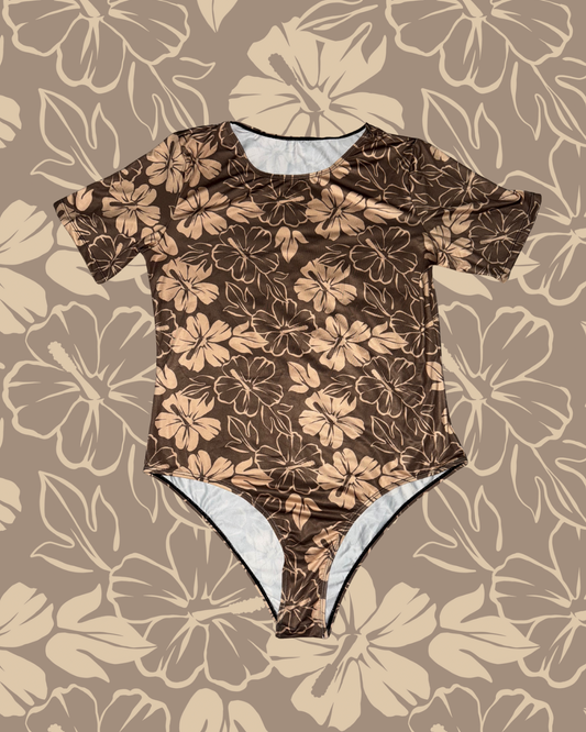BODYSUIT HIBISCUS SLEEVES