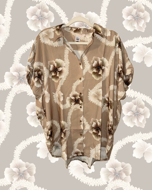 *PREORDER SHIRT HIBISCUS LEI 100% RAYON