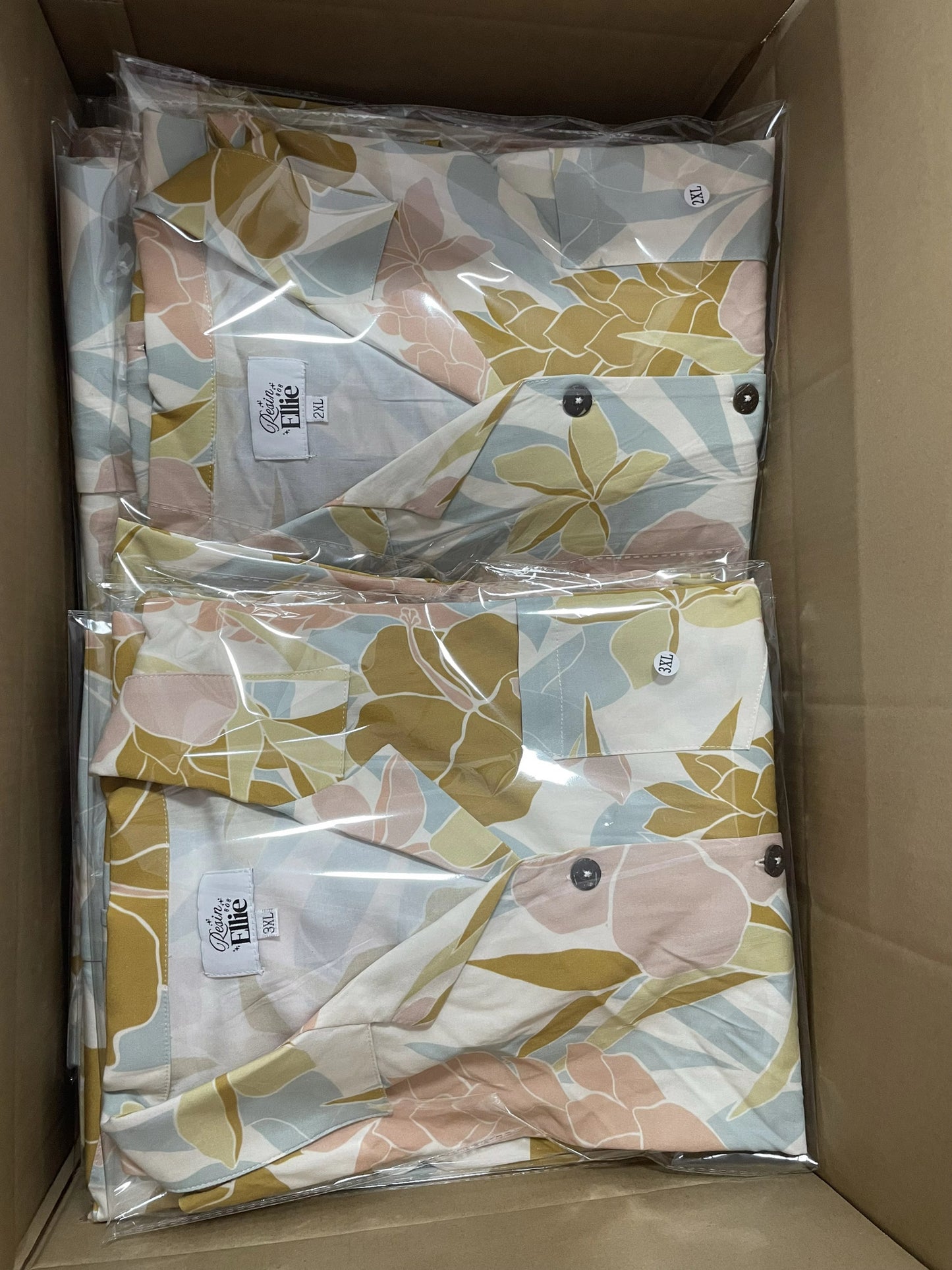 SHIRT TROPICAL RAYON/SPANDEX BLEND