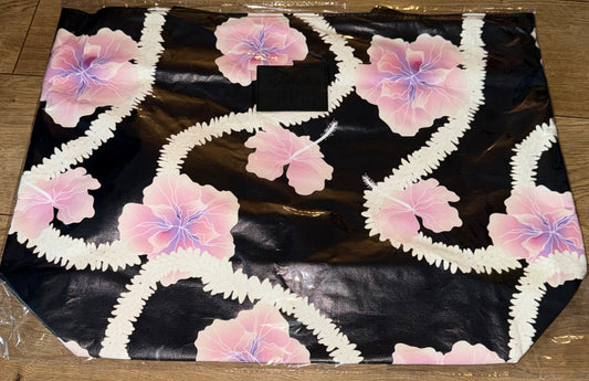 TOTE HIBISCUS LEI BLACK