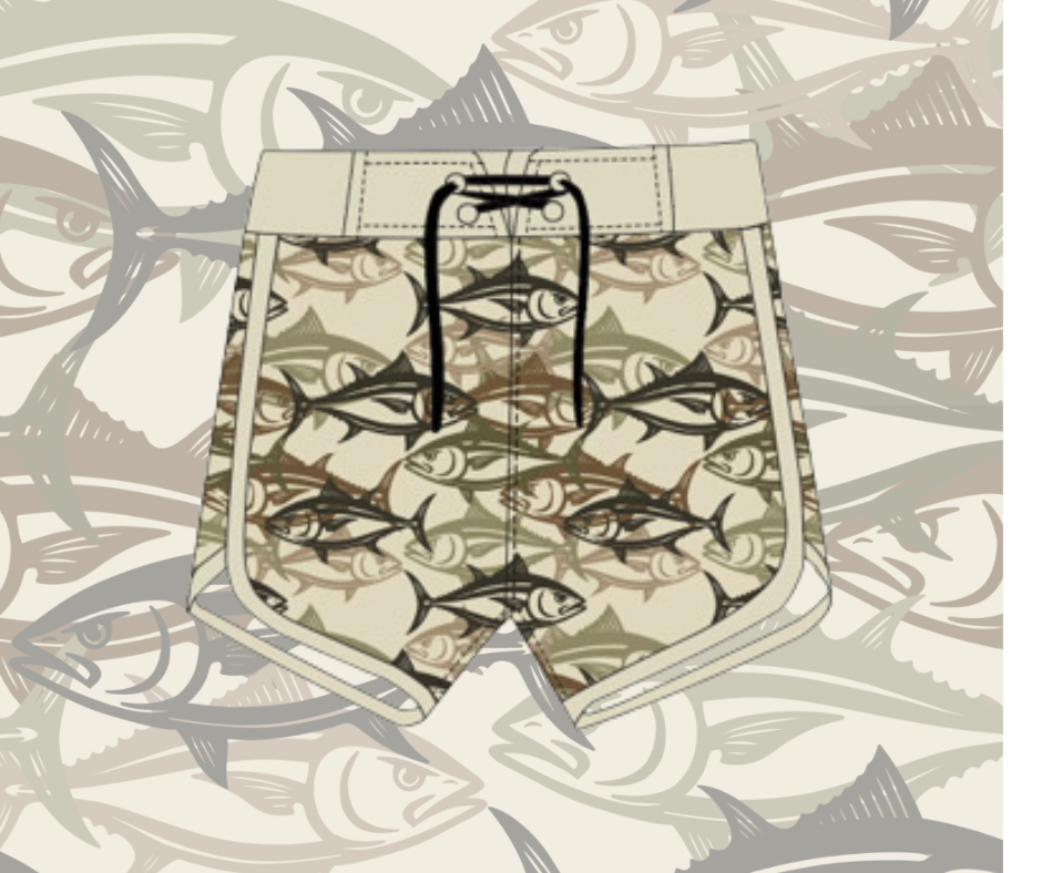 BOY'S SHORTS TAN AHI CAMO