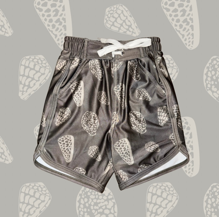 BOY'S SHORTS SHELLS GRAY