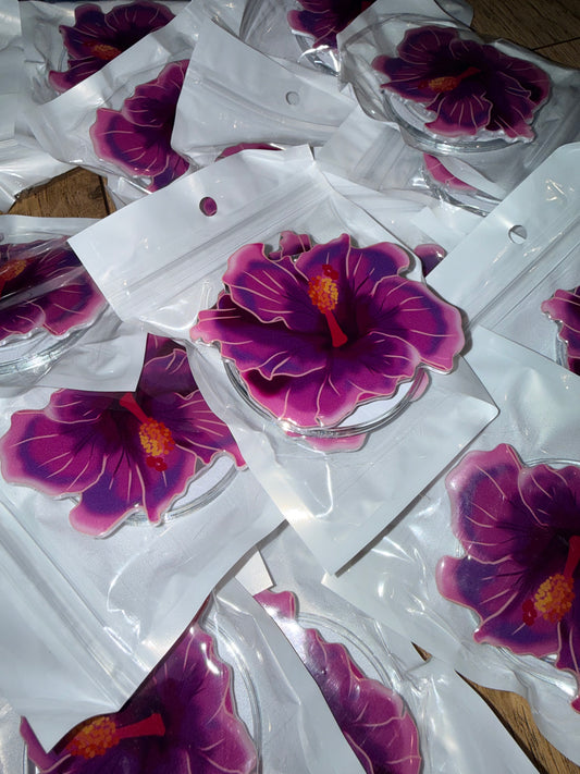 MAG SAFE PHONE GRIP PURPLE HIBISCUS