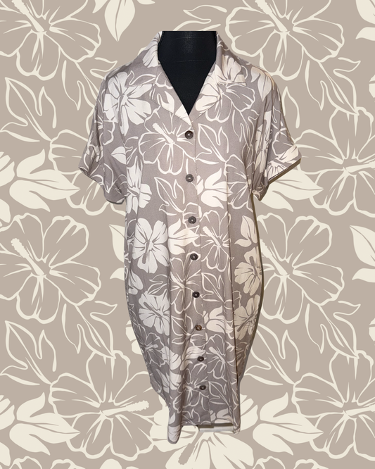 DRESS HIBISCUS RAYON/SPANDEX BLEND