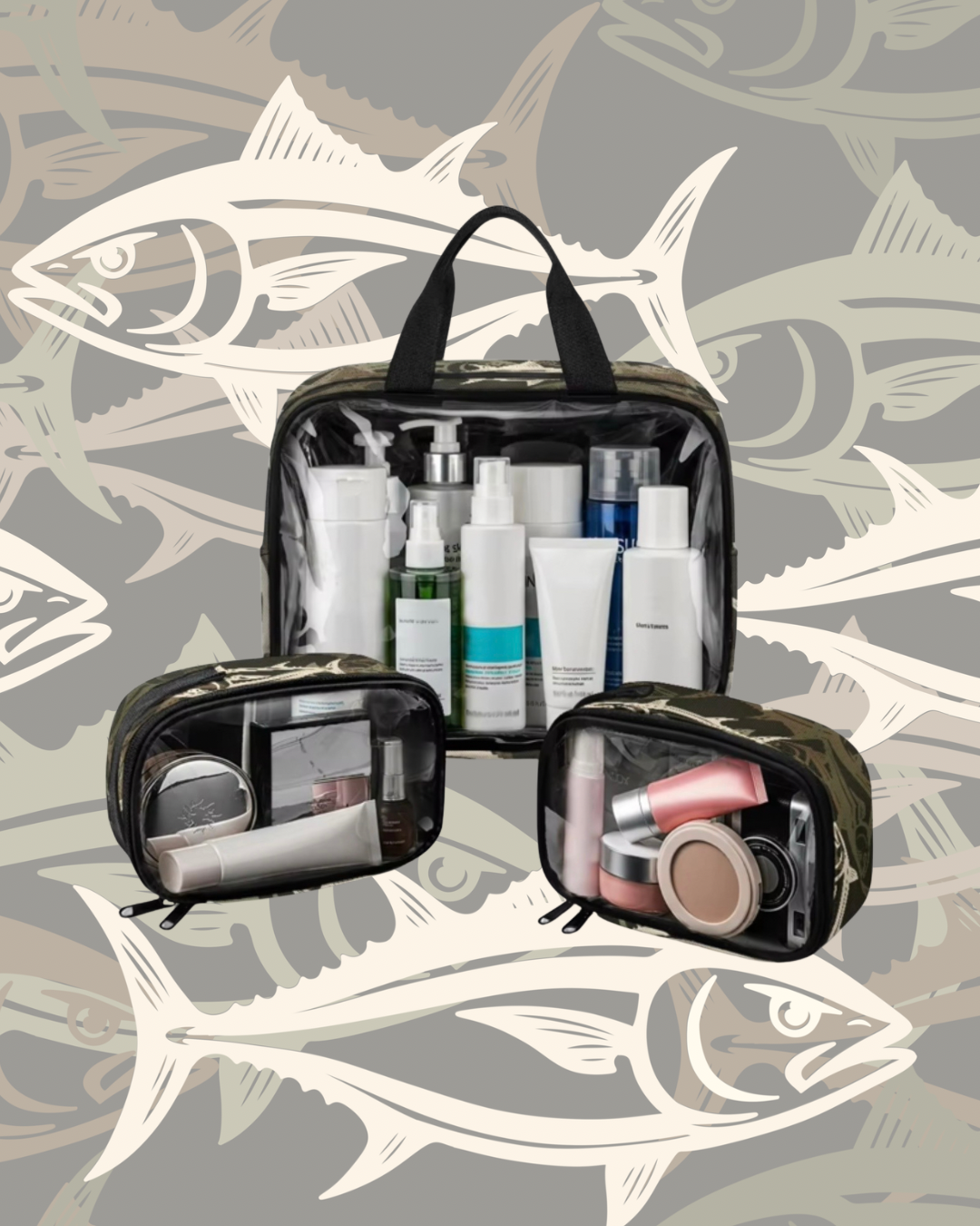 TOILETRY BAG 3-PC CAMO AHI